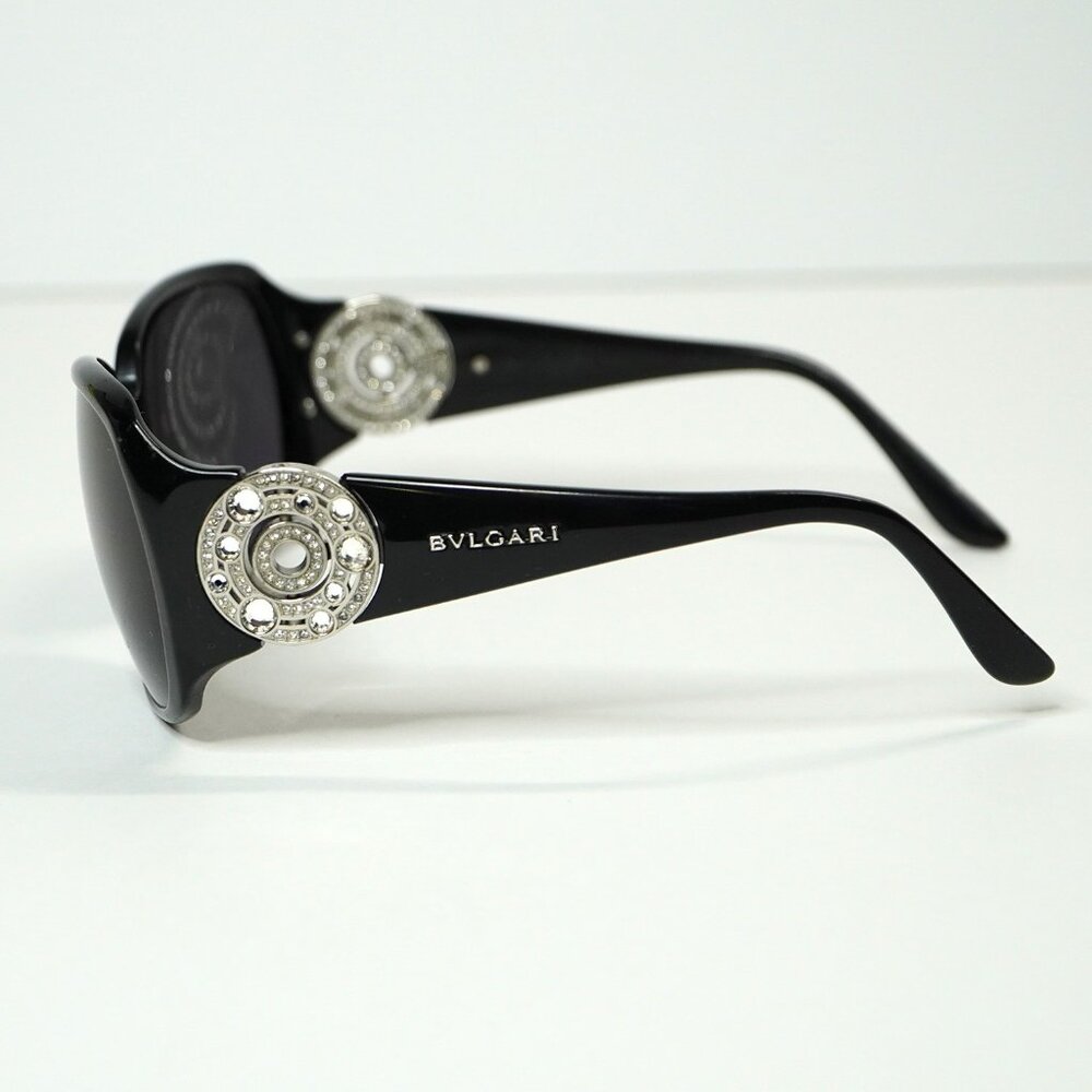 *FINAL SALE* Authentic Bvlgari 8008-B Black Crystal Embellished Sunglasses